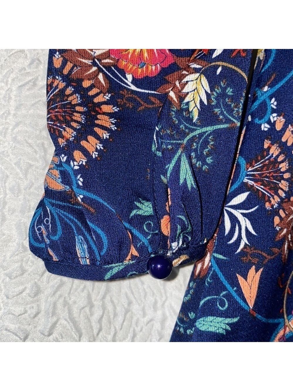 I. Madeline Garden Splendor Floral Print Long Sleeve Midi Dress - Picture 4 of 9